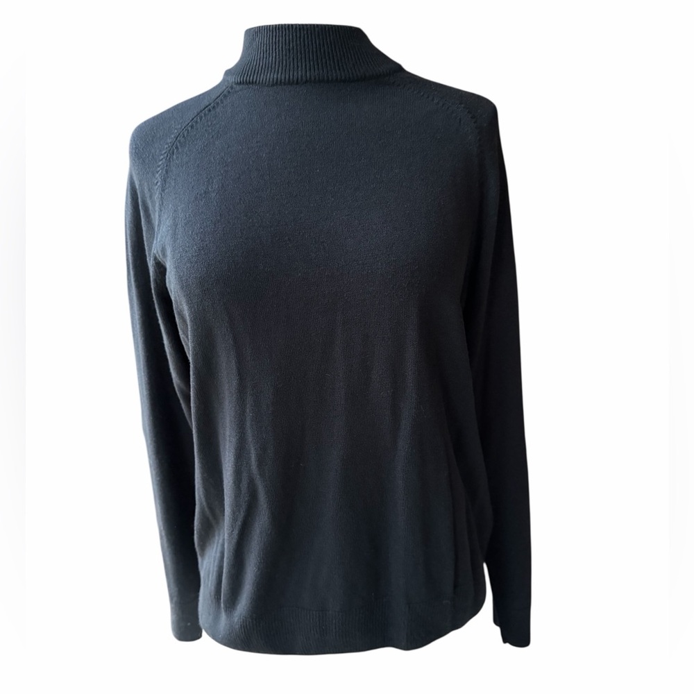 Late 1980s/Early 90s Studio Works 100% Acrylic Mock Neck Back Zip Sweater‎